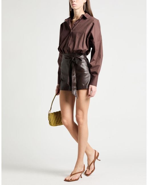 Twinset Brown Playsuit Polyester, Cotton