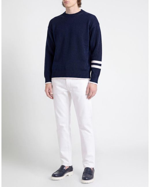 Low Brand Blue Sweater Merino Wool for men