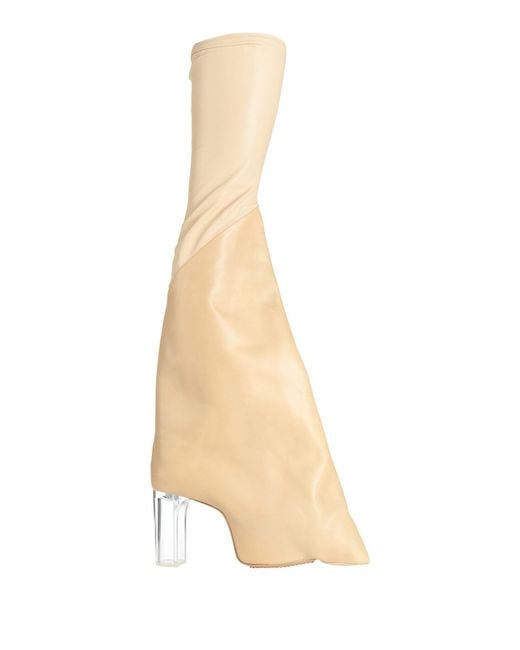 Rick Owens White Boot Leather for men