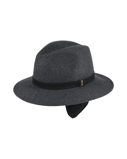 Borsalino Black Hat Wool for men