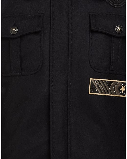 Messagerie Black Jacket Virgin Wool, Polyamide for men
