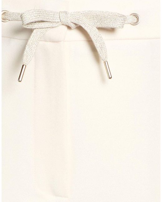 Eleventy White Ivory Pants Wool, Elastane