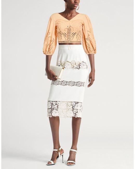 Alberta Ferretti Natural Top Cotton, Polyester