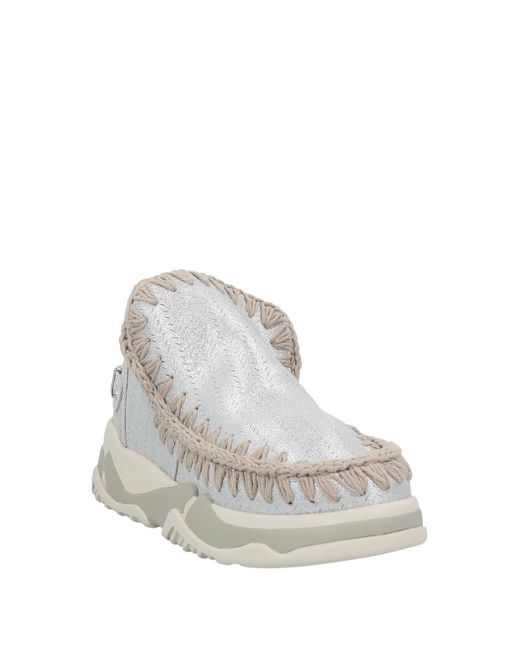 Mou White Ankle Boots