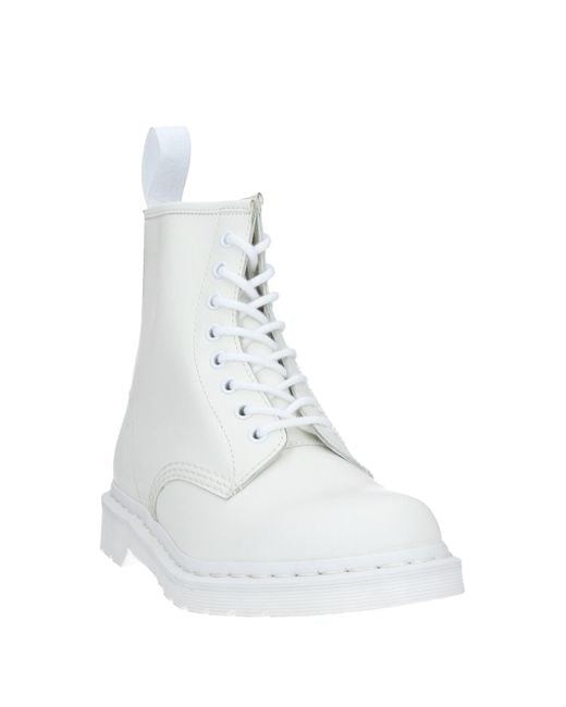 Dr. Martens White Ankle Boots