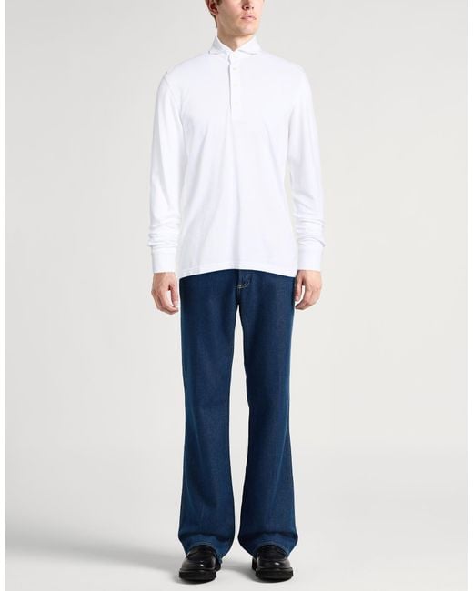 Polo Hackett de hombre de color White