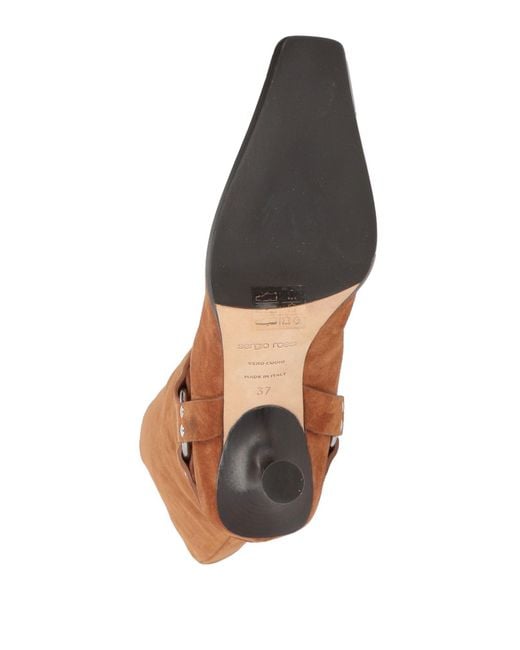 Sergio Rossi Brown Camel Boot Leather
