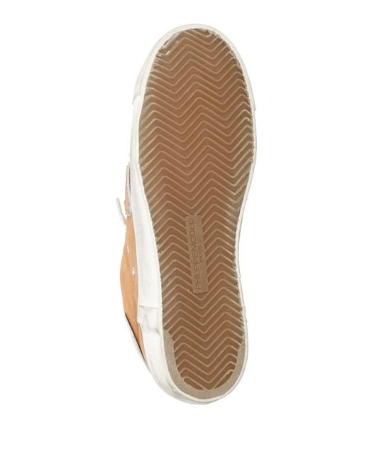 Philippe Model White Camel Sneakers Leather for men