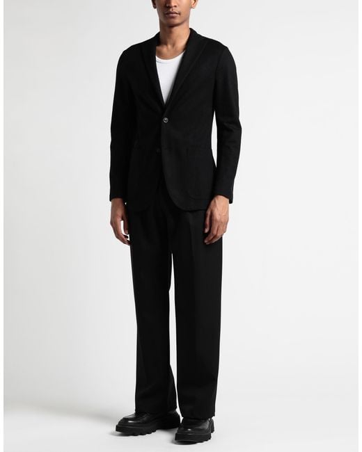 Boglioli Black Blazer Virgin Wool for men