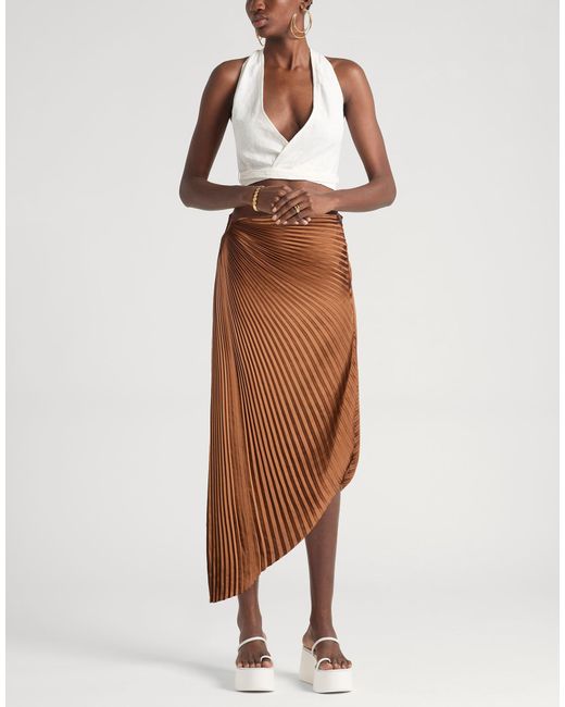 Alice + Olivia Brown Maxi Skirt