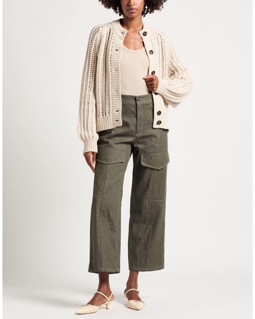 Brunello Cucinelli Gray Military Pants Cotton