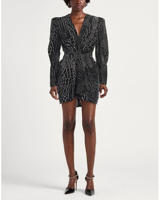 Liu Jo Black Mini Dress Silk, Polyamide