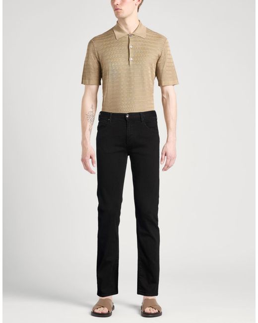Armani Jeans Black Jeans Cotton, Elastane for men