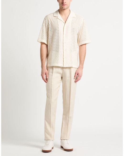 Lardini White Ivory Shirt Cotton, Polyamide for men