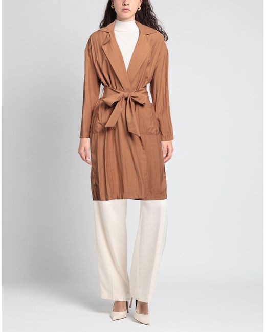 Kaos Brown Overcoat & Trench Coat