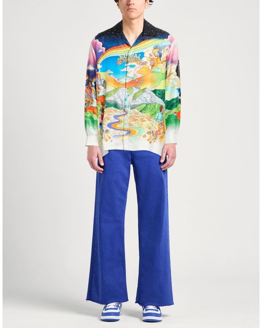 Casablanca Blue Shirt Silk for men
