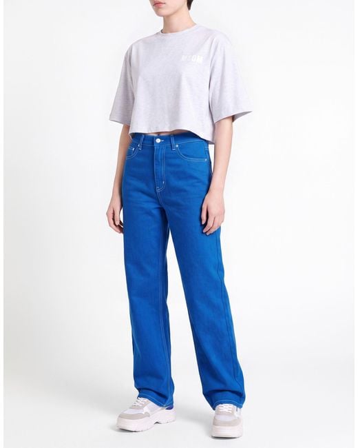 MSGM White Light T-Shirt Cotton