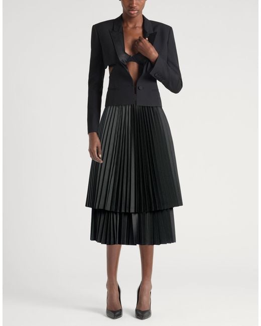 Comme des Garçons Black Midi Skirt Polyester