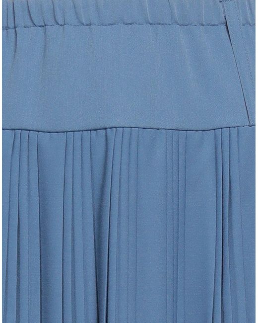 ViCOLO Blue Pastel Midi Skirt Polyester, Viscose, Elastane