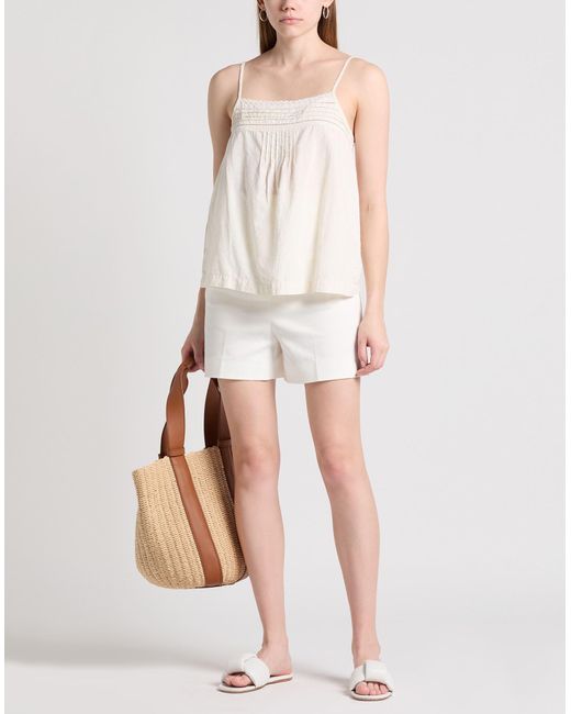 ALESSIA SANTI White Top Linen, Cotton