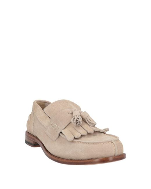 Eleventy Natural Cream Loafers Leather for men