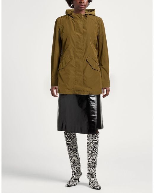 Woolrich Green Overcoat & Trench Coat