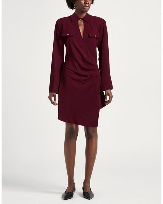 Imperial Purple Mini Dress Polyester, Elastane