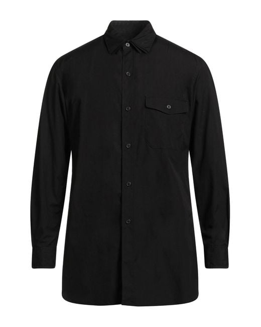Yohji Yamamoto Black Shirt Cotton for men