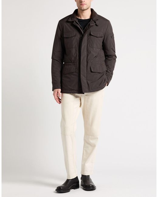 Moorer Black Dark Jacket Polyester for men