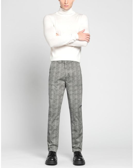 Sseinse Gray Pants Cotton, Elastane for men