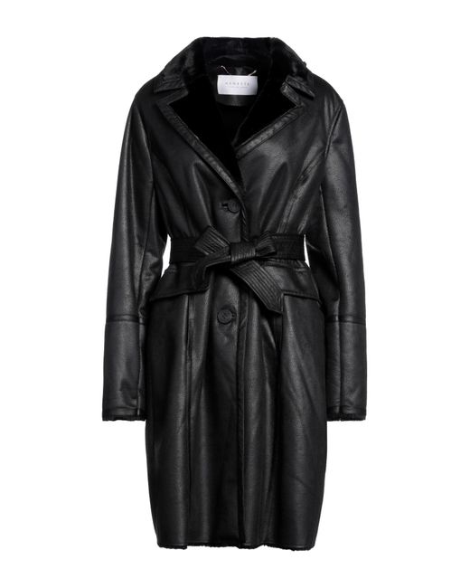 Manteau long Nenette en coloris Black