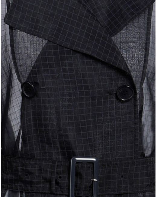 Armani Exchange Black Overcoat & Trench Coat