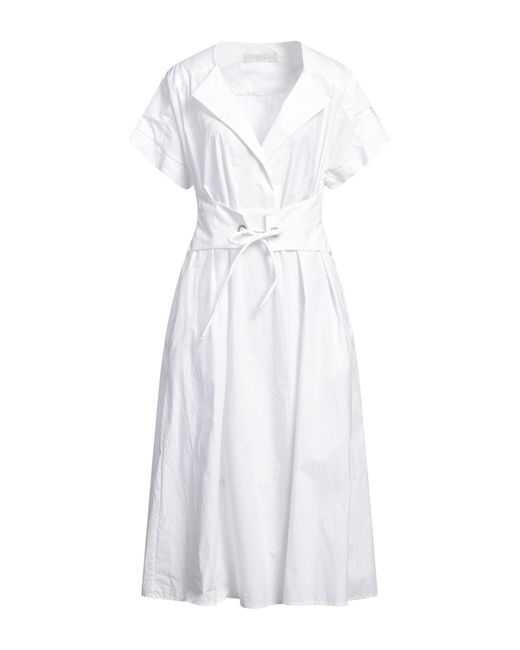 Tela White Midi Dress