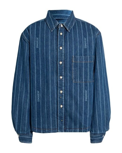 Jacquemus Blue Denim Outerwear Cotton for men