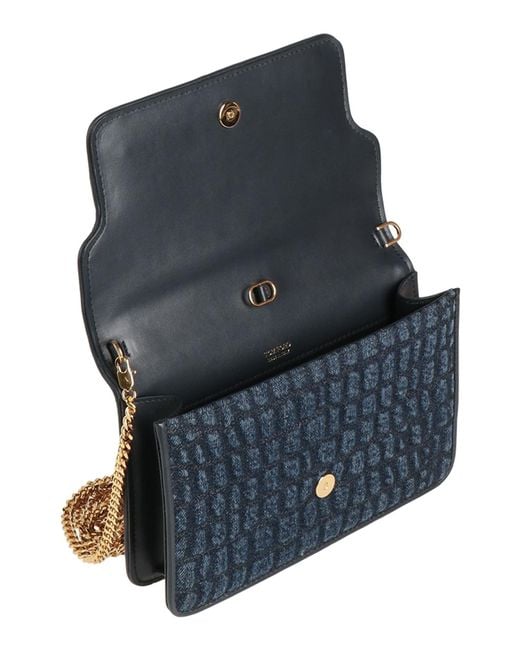 Tom Ford Blue Handbag Cotton, Brass, Calfskin
