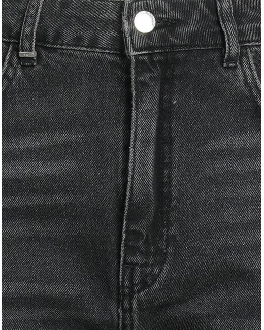 flâneur Black Denim Shorts for men