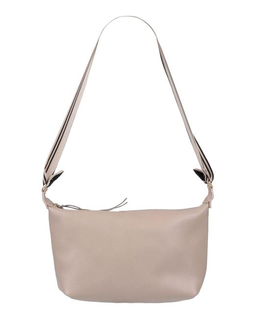 Anita Bilardi Brown Shoulder Bag Bovine Leather, Cotton