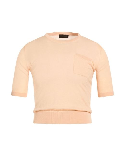 Roberto Collina Natural Apricot Sweater Merino Wool