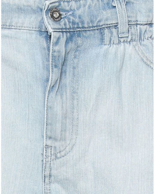 Actitude By Twinset Blue Denim Shorts Cotton