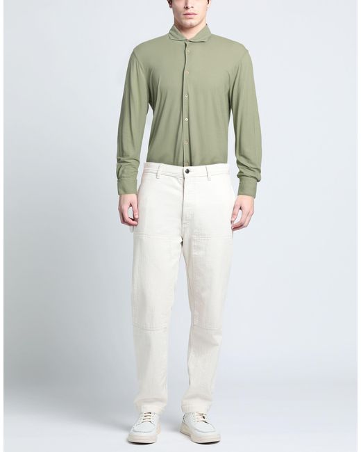 FILIPPO DE LAURENTIIS Green Shirt for men