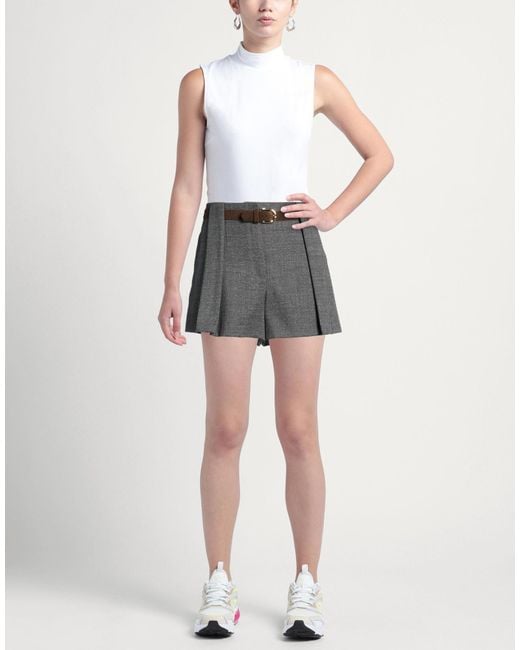 Sandro Gray Shorts & Bermuda Shorts Polyester, Wool, Viscose, Elastane