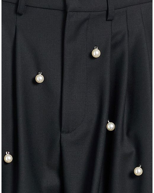 MEIMEIJ Black Pants Wool, Polyester, Elastane