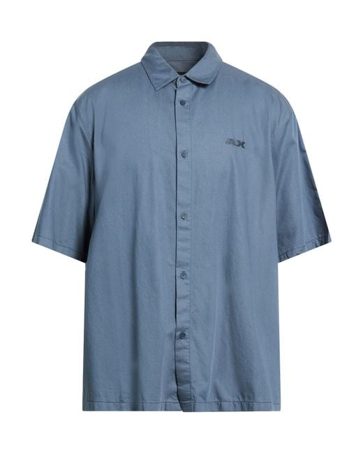 ARMANI EXCHANGE Blue Shirt Lyocell, Cotton for men