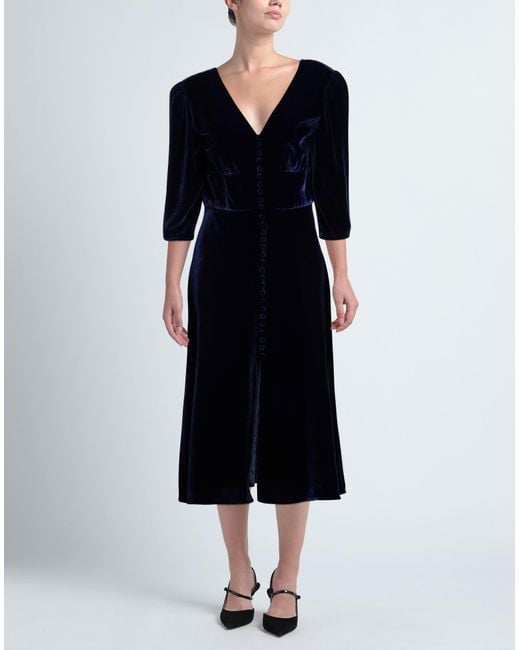 Saloni Black Midi Dress