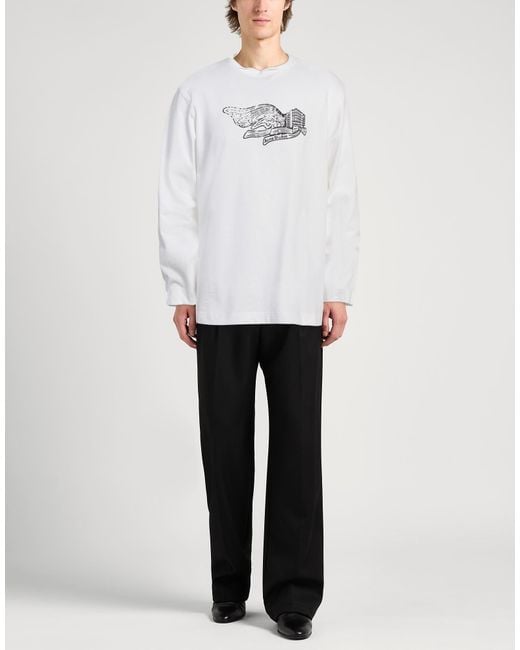 Acne White T-Shirt Cotton for men