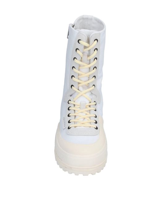 PAURA x SUPERGA White Ankle Boots for men