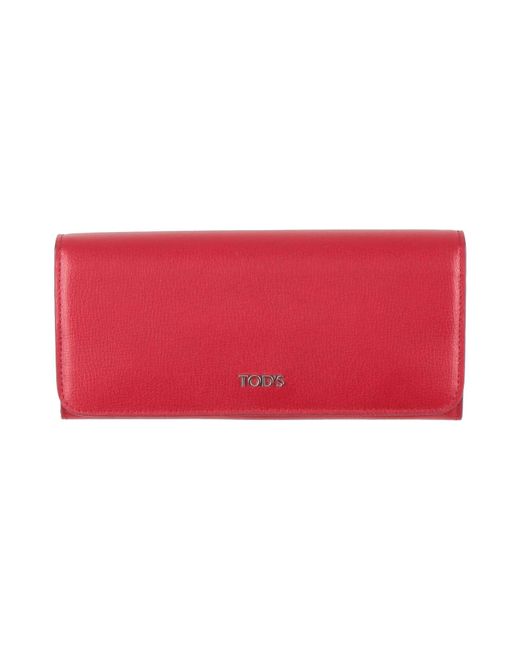 Portefeuille Tod's en coloris Rouge | Lyst