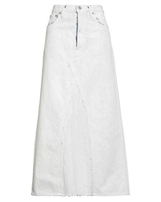 Maison Margiela White Denim Skirt Cotton