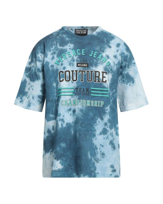 Versace Jeans Couture Blue T-Shirt Cotton for men