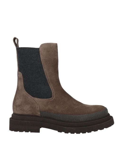 Brunello Cucinelli Brown Ankle Boots